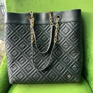 Tory Burch Black Fleming Tote